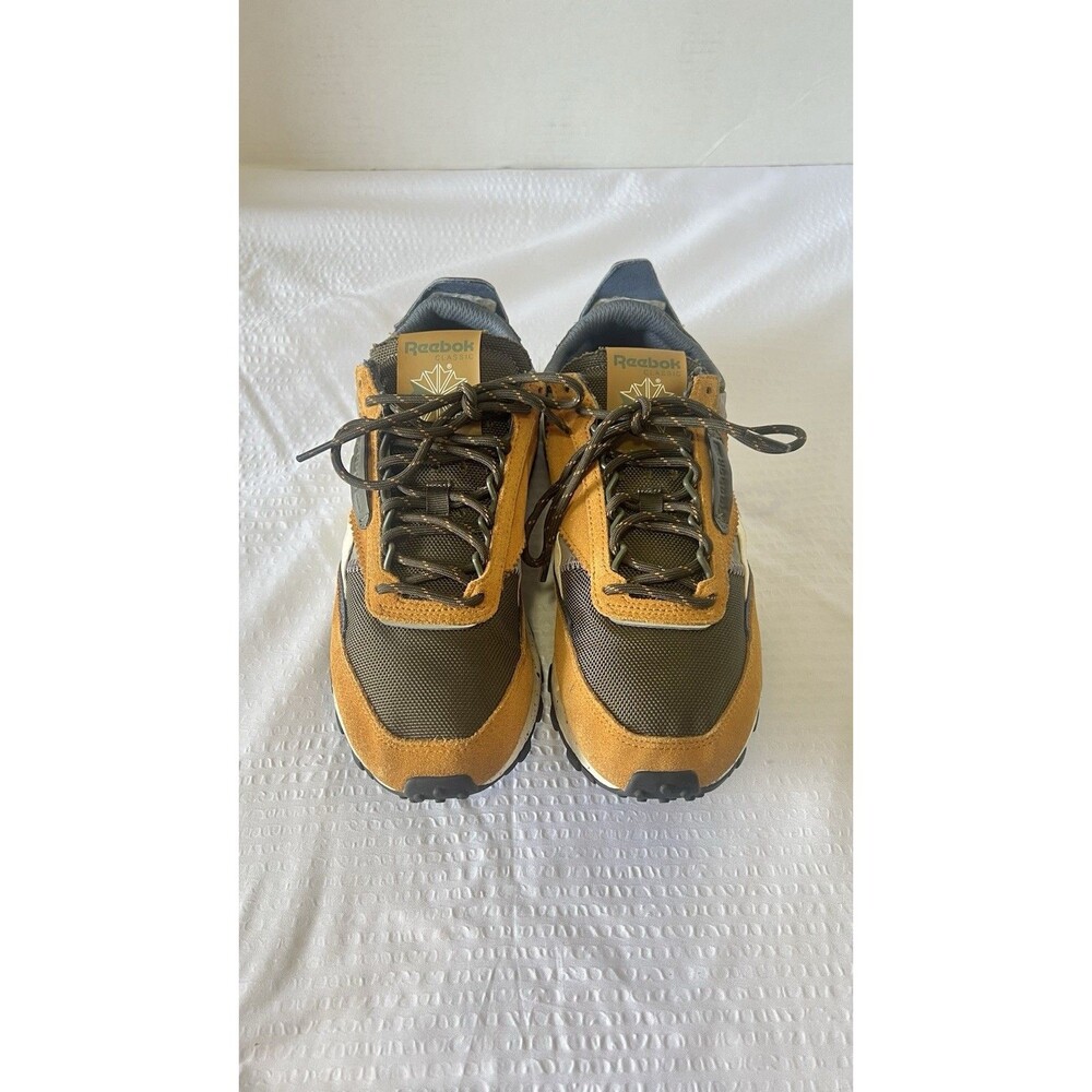 Reebok Classic Leather Legacy Splatter Paint Rich Ochre Shoes Sz 7 No Insoles